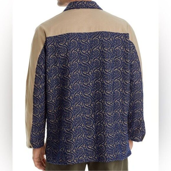 Nicholas Daley Embroidered Raglan Sleeve Button-up Shirt, NWT, Size M - Picture 2 of 11